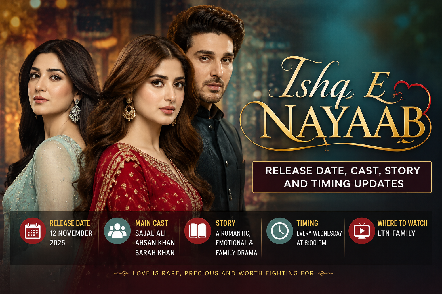 Ishq E Nayaab Release Date Cast Story and Timing Updates