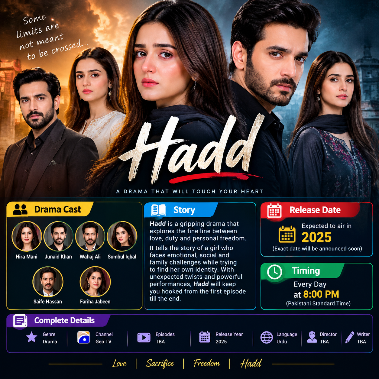 Hadd Drama Cast Release Date